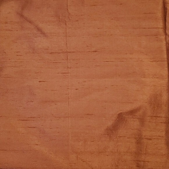 NWT DUPIONI SILK PANEL CURTAIN DRAPE IN SALMON CLAY 84" by 42" - Picture 1 of 5